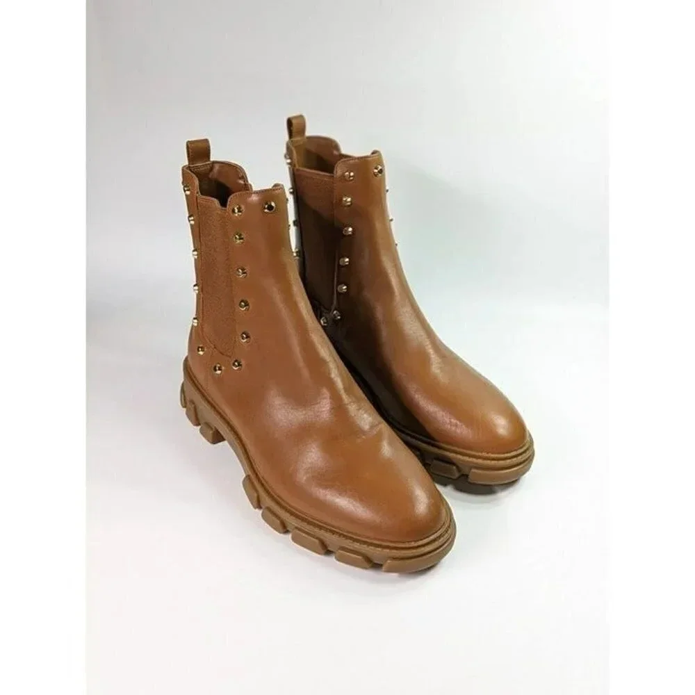 Michael Kors Women's Ridley Studded Lug-Sole Chelsea Booties Size 9 (MSRP $225) - Picture 3 of 12